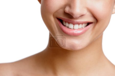 Photo for What a stunning smile. Closeup studio shot of a beautiful young womans mouth - Royalty Free Image