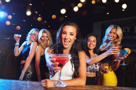 Photo for The best memories come from the craziest nights. young women partying in a nightclub - Royalty Free Image