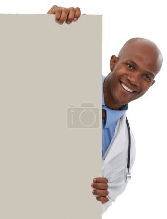 Photo for Endorsing your healthcare message. A young doctor standing behind copyspace - Royalty Free Image