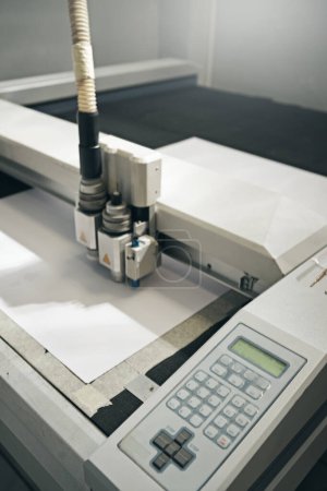 Photo for Precision printing is key. Closeup shot of a printer at work in a printing factory - Royalty Free Image