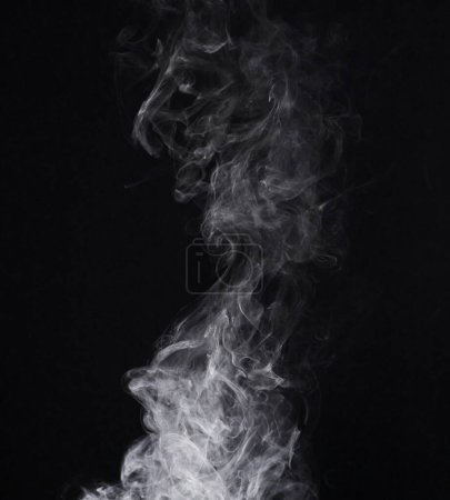 Photo for Water vapor, white and smoke isolated on png or transparent background, fog or mist with cloud pattern. Natural steam, incense burning and foggy air with abstract, smokey puff and misty with gas. - Royalty Free Image