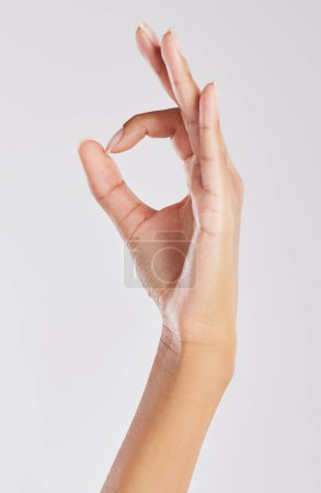 Photo for Its okay not to be ok. an unrecognizable woman showing the ok sign - Royalty Free Image