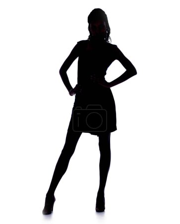 Photo for Bond, Jane Bond.An isolated full length silhouette of a sexy young woman - Royalty Free Image