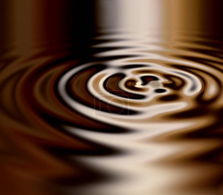 Téléchargez les photos : Waves, brown and design with water drop pattern with mockup for 3d, digital and texture. Environment, reflection and futuristic with liquid in background for abstract, sustainability and art deco. - en image libre de droit