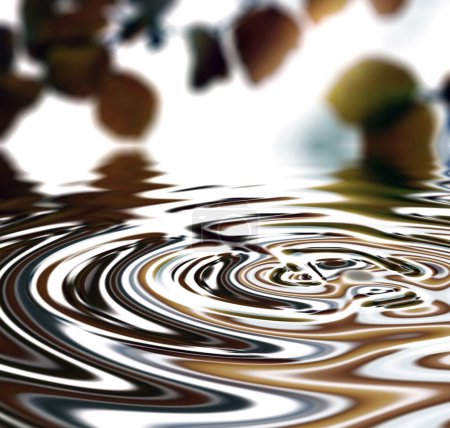 Foto de Waves, ripple and nature with water drop pattern with mockup for 3d, digital or texture. Environment, design and futuristic with liquid in background for abstract, sustainability and art deco graphic. - Imagen libre de derechos