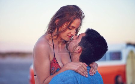 Photo for With you everydays a summers day. an affectionate young couple at the beach - Royalty Free Image