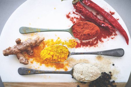 Photo for Spice up your taste buds with healthy spices. an assortment of spices - Royalty Free Image