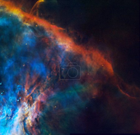 Téléchargez les photos : Cosmos, nuage de néons et étoiles dans l'univers avec lumière, motif de poussière et lueur de couleur dans le système solaire. Galaxie, infinité et planètes en voie lactée avec nébuleuse brillance, ciel sombre ou éruption d'énergie dans les débris spatiaux. - en image libre de droit
