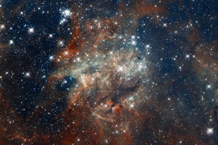 Téléchargez les photos : Voie lactée, cosmos et étoiles dans l'univers sur papier peint avec la lumière, le motif et la couleur du système solaire luisant. Galaxie, infinité et planètes dans l'espace avec nébuleuse, ciel noir et nuages de poussière dans l'aérospatiale - en image libre de droit