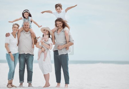 Photo for Your family should let you be free to be you. a family spending a day at the beach - Royalty Free Image
