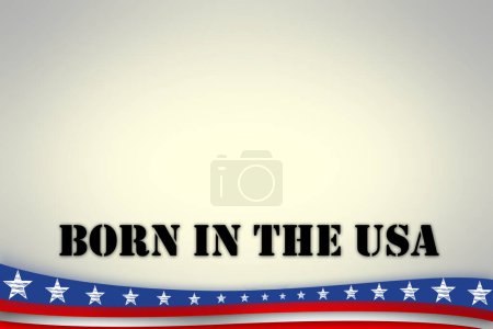 Photo for Banner, illustration and USA with American flag of graphic, poster or billboard on a gray or abstract background. Empty, mockup space or text with pattern, stars or stripe of America or country theme. - Royalty Free Image