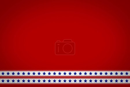 Foto de Estrellas, rayas y gráficos para bandera americana, fondo rojo para el orgullo del país con espacio abstracto y maqueta. Estados Unidos, ilustración o fondo de pantalla para el patrimonio, celebración del Día de la Independencia y patriótico. - Imagen libre de derechos