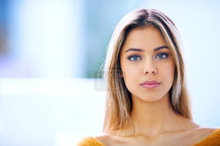 Photo for Portrait, business woman and pr consultant in startup company, office and workplace for creative agency. Professional, designer and face of young female person for worker, employee or entrepreneur. - Royalty Free Image
