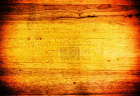 Photo for Wood, floor and closeup on texture with detail surface and grain pattern in material on ground or background. Wooden, board or flooring for deck as wallpaper or table for woodworking with nobody. - Royalty Free Image