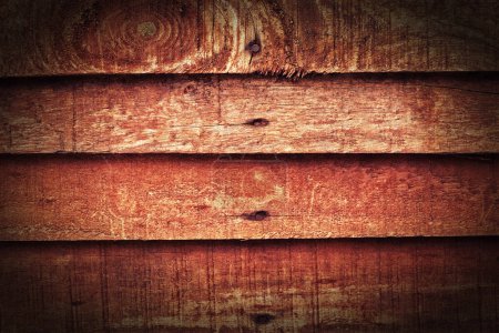 Photo for Close up, wood and wall for architecture, abstract and texture for design house build. Oak, pattern or stained timber or pine for exterior of cabin, decoration or carpentry for panelling for home. - Royalty Free Image