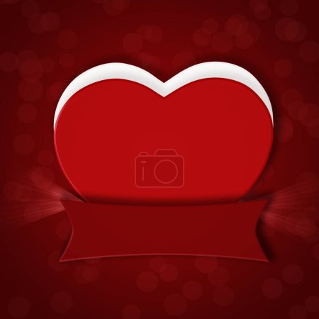 Foto de Gráfico, fondo rojo y corazones para símbolo de amor por el apoyo, día de San Valentín y espacio de maqueta en el estudio. Etiqueta, iconos o ilustración de un fondo de pantalla creativo para el cuidado, diseño o romance banner. - Imagen libre de derechos