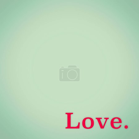 Foto de Amor, palabra o textura gráfica para el arte en estudio para letras, patrón o diseño aislado sobre fondo verde. Romance, signo o tipografía texto para el día de San Valentín, etiqueta o ilustración en espacio de maqueta. - Imagen libre de derechos