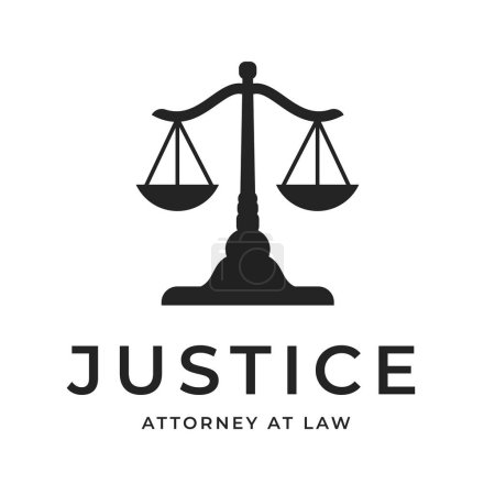Illustration for Rustic Vintage Justice Logo, the perfect logo design for your law firm or courthouse. - Royalty Free Image