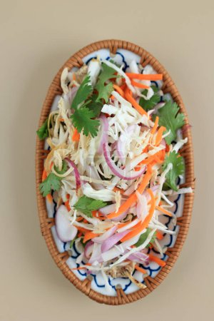 Téléchargez les photos : Goi Ga Chao Ga, Salade de poulet avec divers légumes Alimentation vietnamienne - en image libre de droit