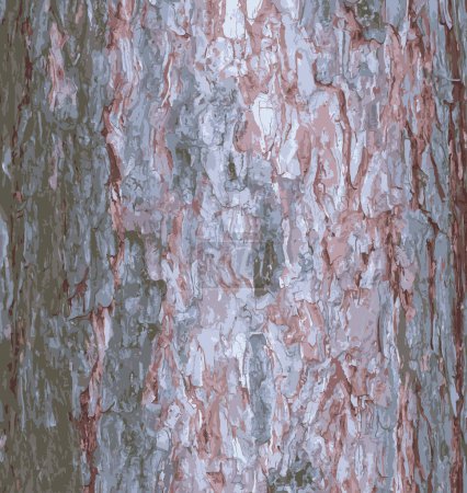 Téléchargez les photos : Illustration réaliste d'un gros plan d'écorce de pin. Texture du tronc de pin de Weymouth ou Pinus strobus. Fond de bois vivant. Peau de la forêt nature. - en image libre de droit