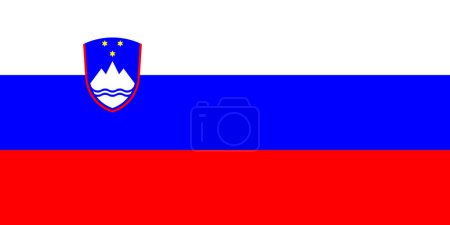 Slovenia national fabric flag textile background. Symbol of international world european country. State official slovenian sign.