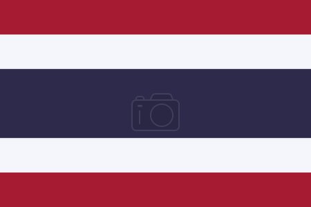 Photo for The official current flag and coat of arms of the Kingdom of Thailand. State flag of the Kingdom of Thailand. Illustration. - Royalty Free Image