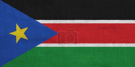 Photo for Flag of Republic of South Sudan on a textured background. Concept collage. - Royalty Free Image