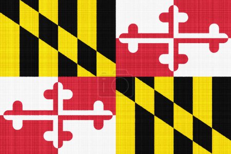 Foto de Bandera de Maryland USA sobre un fondo texturizado. Concepto collage. - Imagen libre de derechos