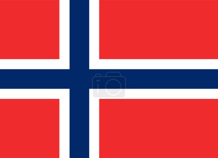 Photo for The official current flag of Kingdom of Norway. State flag of Norway. Illustration. - Royalty Free Image
