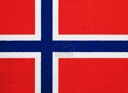Photo for Flag of Kingdom of Norway on a textured background. Concept collage. - Royalty Free Image