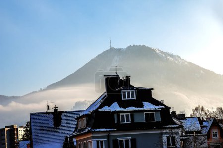 Blick auf den Gaisberg in Salzburg. Alpen.