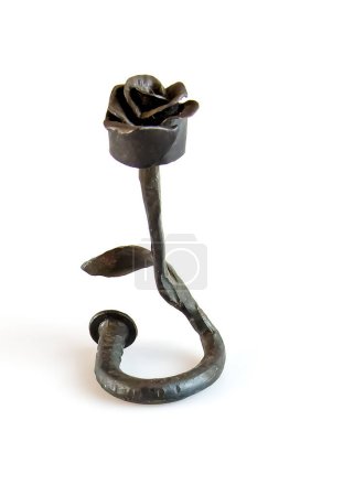 Foto de Recuerdo de rosa de metal hecho de un clavo ordinario. - Imagen libre de derechos