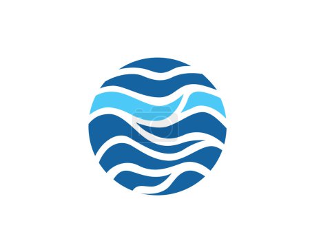 Illustration for Wave logo vector background. Water icon template. Abstract sea, ocean surges. Nature blue liquid concept design. - Royalty Free Image