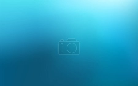 Illustration for Blue gradient vector background. Abstract sea, ocean underwater view, bottom surface. Simple deep water texture pattern design. Soft aqua nature panorama. - Royalty Free Image