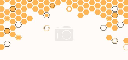 Ilustración de Colmena panal panal ilustración vector. La miel de abeja forma textura. Nido de abeja con marco de cera de abeja en estilo plano moderno simple. - Imagen libre de derechos