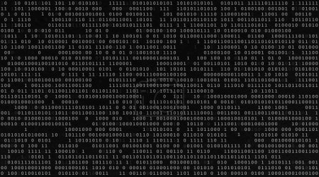 Photo for Black and white binary code background - Royalty Free Image