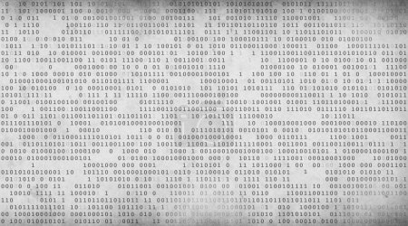 Photo for Binary code abstract background on white paper - Royalty Free Image
