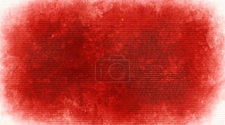 Photo for Binary code on a deep red abstract grunge background - Royalty Free Image