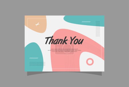 Illustration for Thank you card design template - Royalty Free Image