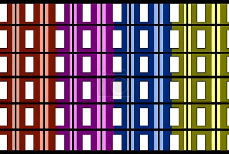 Conception de boîte rectangulaire colorée avec couleur blanche