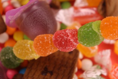 Photo for A beautiful jelly candy in a row - Royalty Free Image