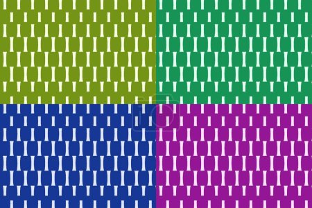 Four color pattern with small lines