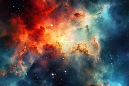 Photo for Deep Space Nebula and Galaxies: Stunning Cosmic Display. NASA-Furnished Elements Enhance the Image's Authenticity - Royalty Free Image