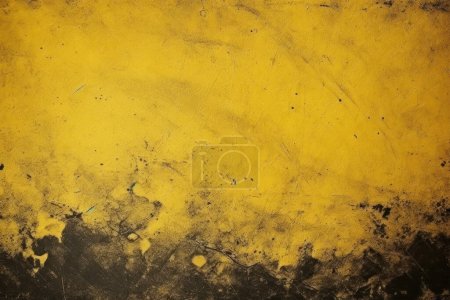Vibrant Yellow Grunge Wall tekstury: Kontekst zaniepokojony z pogrubioną postacią
