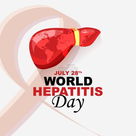 World hepatitis day on july 28th, poster design and social media post, world hepatitis day greeting card