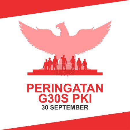 Ilustración de Ilustración vectorial del G30S PKI que se conmemora cada 30 de septiembre en Indonesia - Imagen libre de derechos