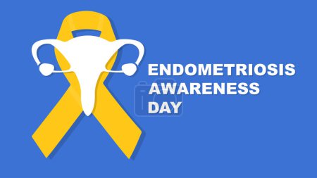 Illustration for Endometriosis Awareness Day is celebrated every year on March 1. greeting poster banner design. Vector illustration - Royalty Free Image