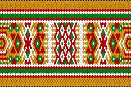 Geometrische ethnische orientalische Muster auf gelbem Hintergrund Vektorillustration.Arabischer Stil, abstrakter Hintergrund, traditionell, aztekisches Design für Textur, Stoff, Kleidung, Verpackung, Design, Schal, Druck, Möbel.