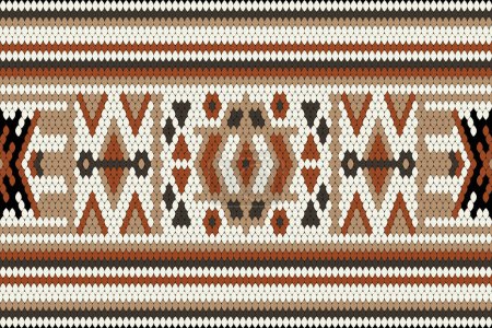 Patrón oriental étnico geométrico en el estilo de fondo blanco illustration.Arabian vector, fondo abstracto, tradicional, Aztec.design para textura, tela, ropa, envoltura, diseño, bufanda, impresión, muebles.