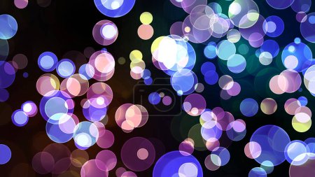 light blue pink tone bubble divine dimension bokeh blur absract dark background